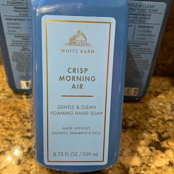 Three 3 “CRISP MORNING AIR” BBW 8.75 fl oz, Gentle & Clean Foaming Hand Soap NWT - Picture 3 of 6
